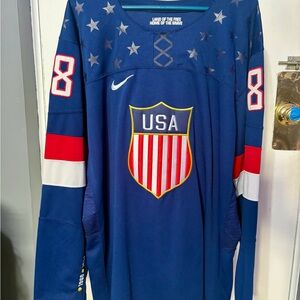 Nike Blue USA Hockey Jersey with White Stars